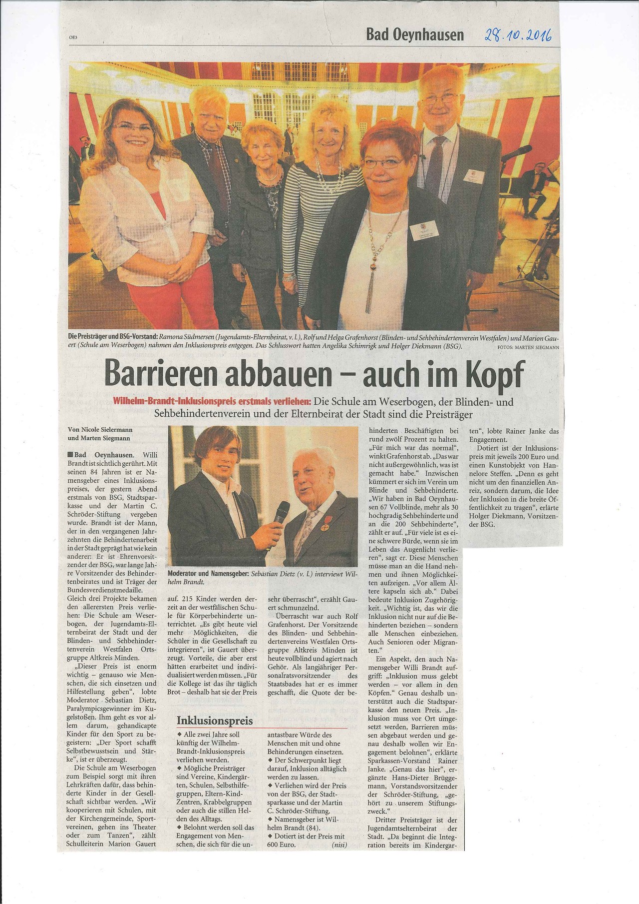 Barrieren abbauen Wilhelm-Brandt-Preis