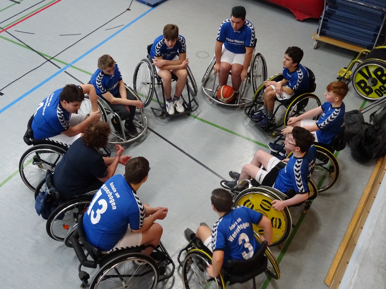 Teambesprechung vor dem Spiel