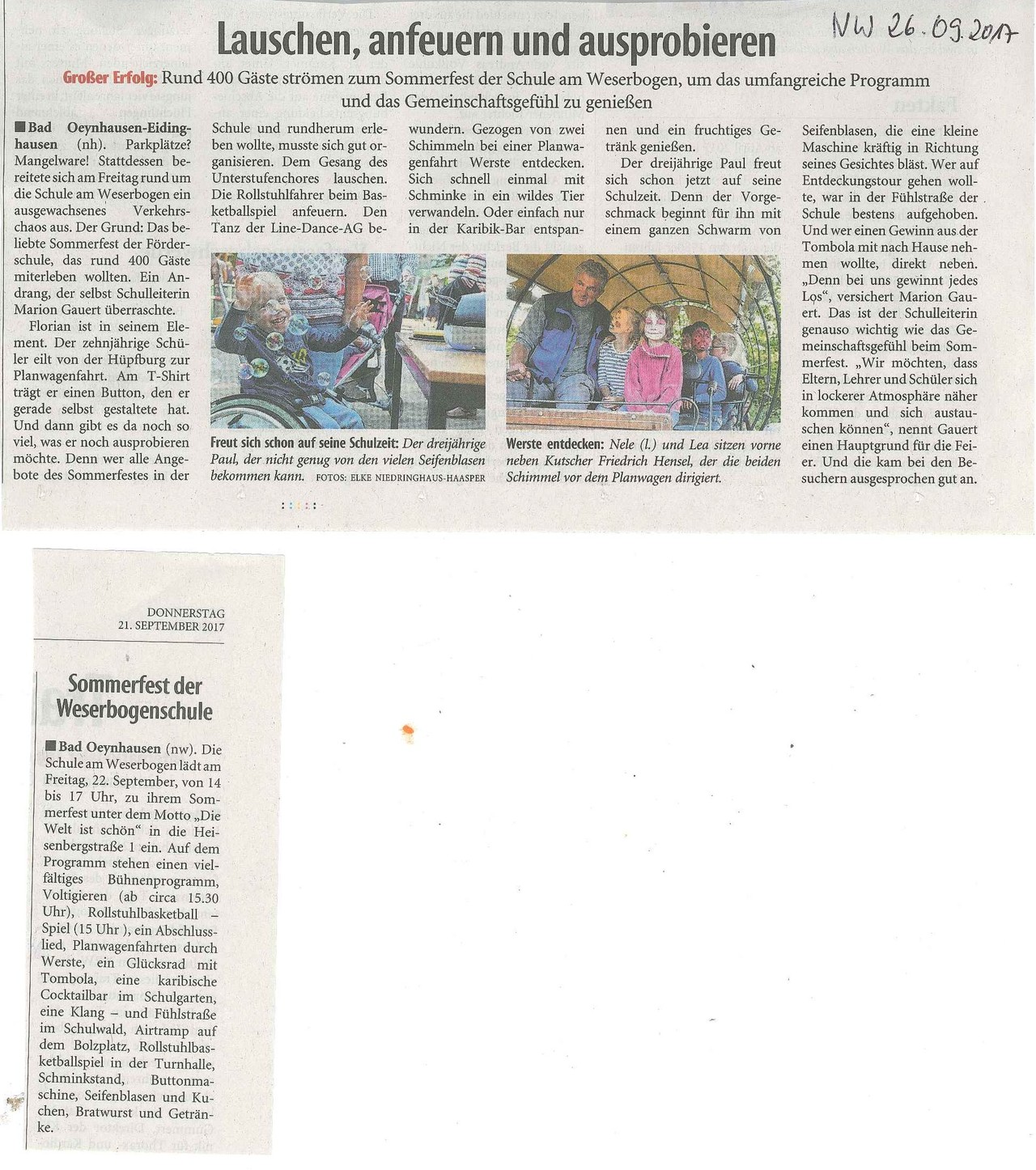 Sommerfest in der Schule am Weserbogen