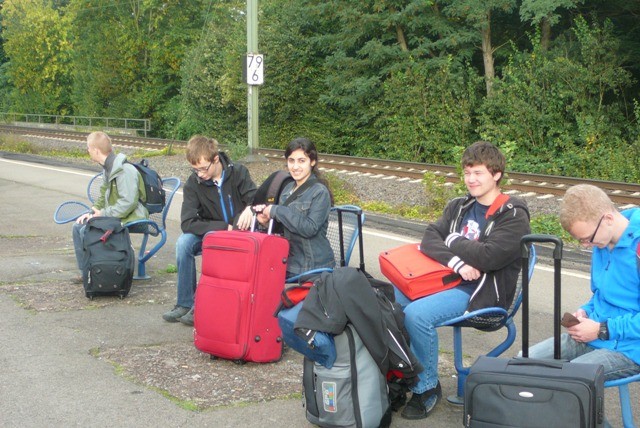 Warten auf den Zug