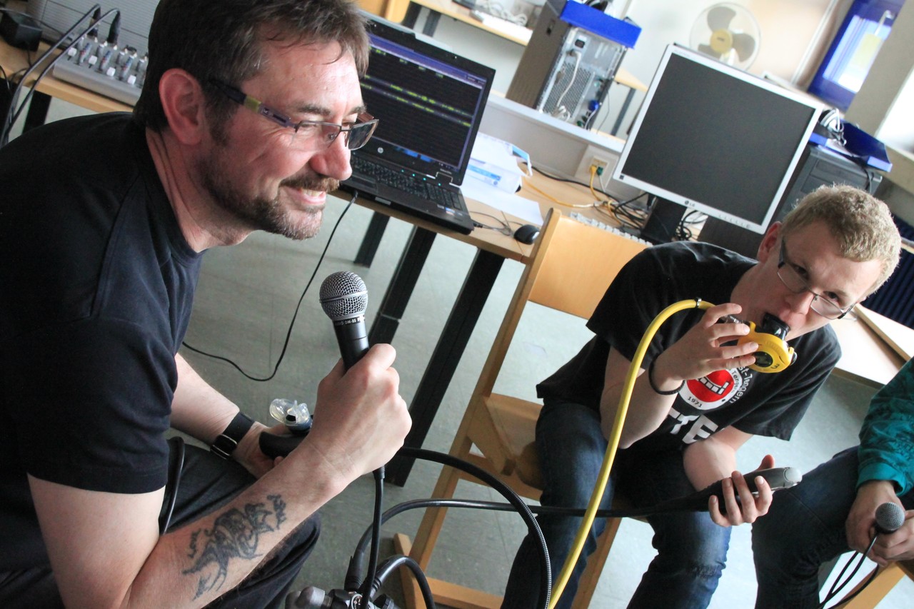 Trevor und Jan Henrich bei der Aufnahme
