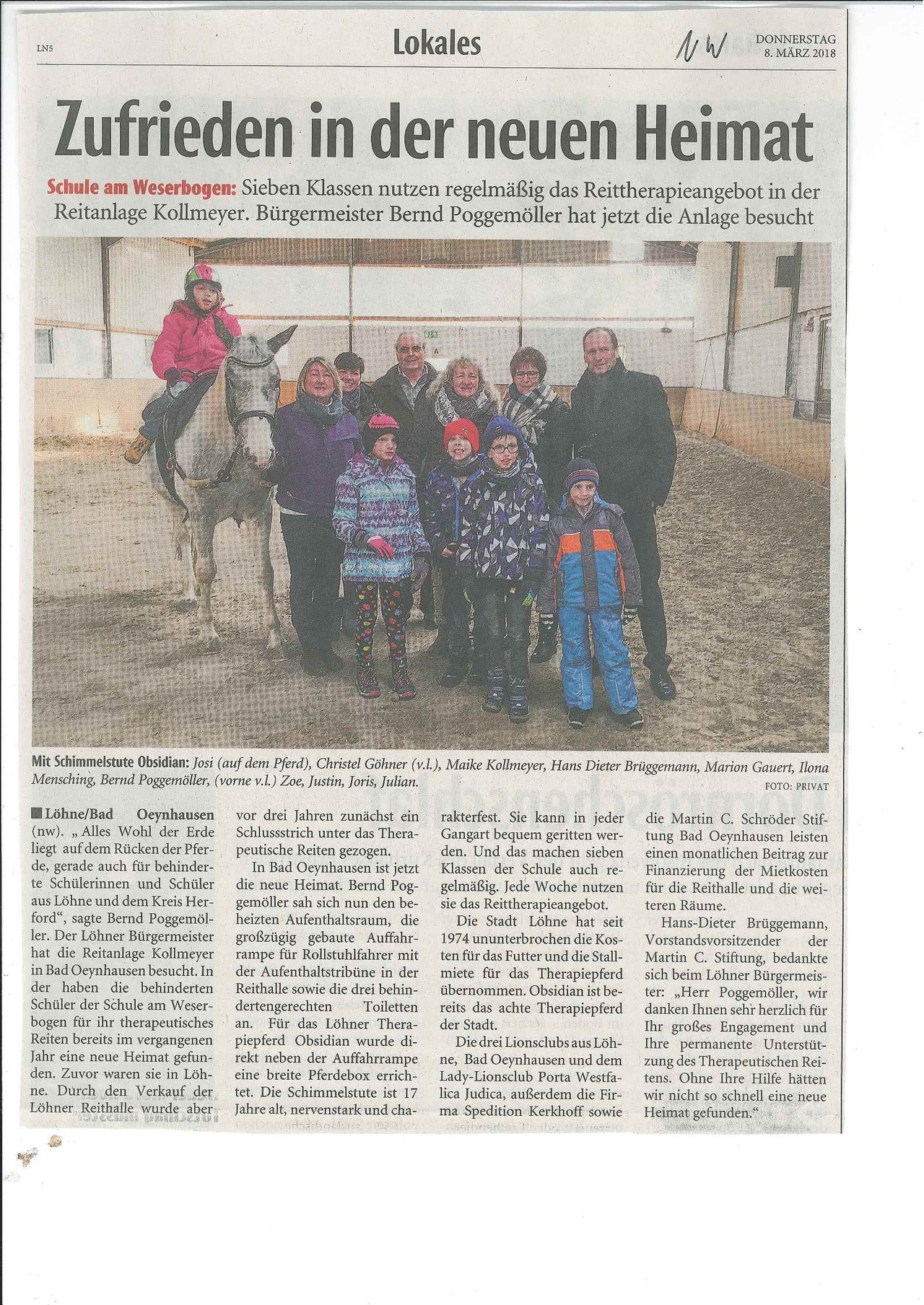 Zufrieden in der neuen Heimat