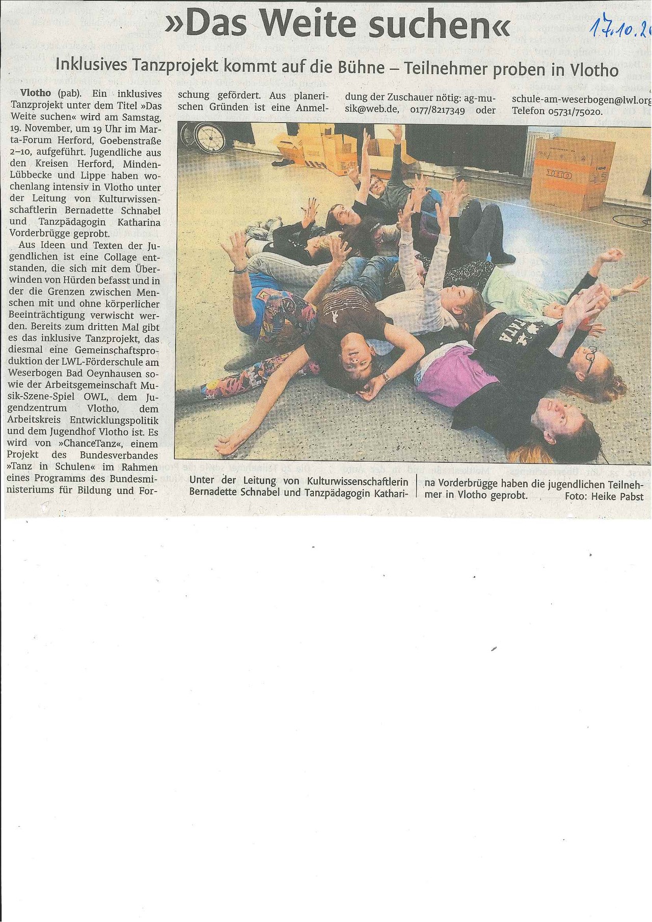  Das Weite suchen - Tanzprojekt