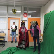 Frida Kahlo vor dem Greenscreen (vergrößerte Bildansicht wird geöffnet)