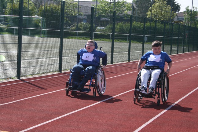 Lukas und Ali beim 50M Sprint