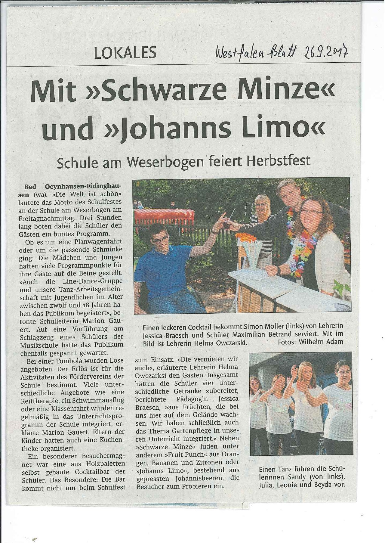 Schwarze Minze und Limo