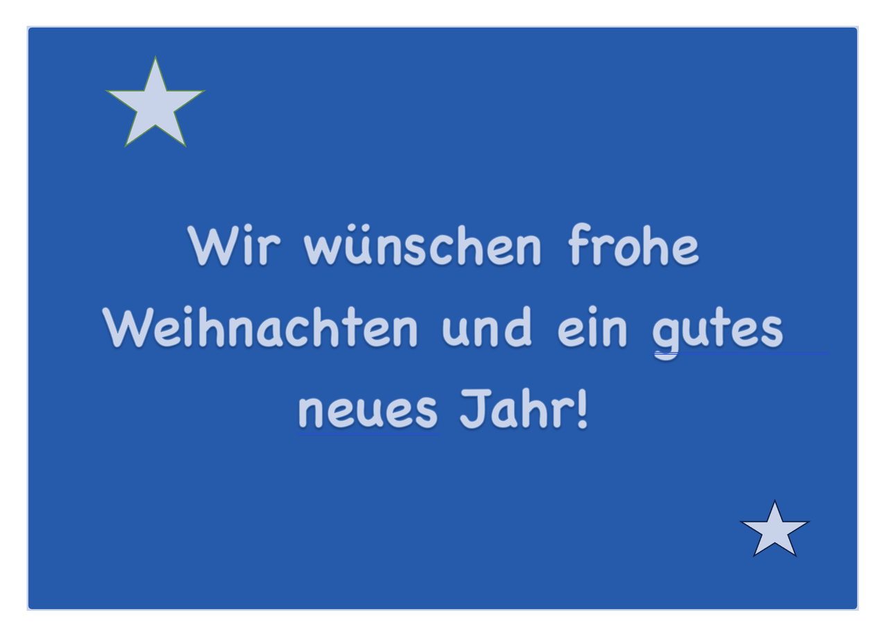 Wir wünschen frohe Weihnachten